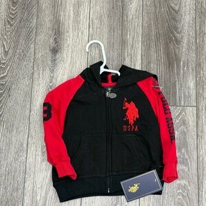 Ralph Lauren Kids Black and Red Hoodie